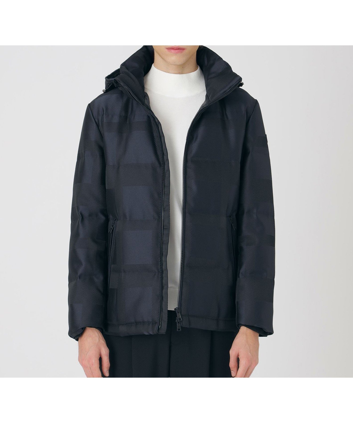 【ブルーレーベル ブラックレーベル クレストブリッジ/BLUE LABEL BLACK LABEL CRESTBRIDGE / MEN】のシャドーチェックカルゼダウン インテリア・キッズ・メンズ・レディースファッション・服の通販 founy(ファニー) 　ファッション　Fashion　メンズファッション　Fashion for Men　シャドー　Shadow, Subtle Pattern　ジャカード／ジャガード　Jacquard, Woven Pattern　ジャケット　Jacket, Outerwear　ダウン　Down, Puffer　チェック　Check, Plaid, Tartan　モダン　Modern, Contemporary　ネイビー|ID: prp329100004789119 ipo3291000000035067916