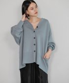 【アパートバイローリーズ/apart by lowrys】の【WEB限定】スポンジニットBIGカーディガン 人気、トレンドファッション・服の通販 founy(ファニー) ファッション Fashion レディースファッション Fashion for Women トップス・カットソー Cut & Sew Tops ニット Knit Tops & Sweaters カーディガン・羽織り Layered Style Cardigans おすすめ Recommended / Our Picks インナー Innerwear カーディガン Cardigan, Knitwear キャミソール Camisole, Spaghetti Strap Top タンク Tank Top, Sleeveless Top ポケット Pocket, Pocket Detail 秋 Autumn 羽織 Haori, Light Jacket thumbnail グレイッシュブルー83|ID: prp329100004789150 ipo3291000000035038782