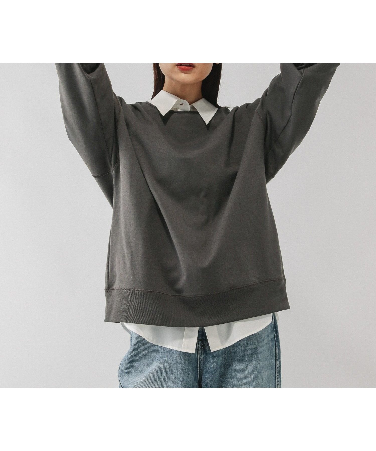 【グローバルワーク/GLOBAL WORK】の乾きやすいミニ裏毛カラープルオーバー/580946 インテリア・キッズ・メンズ・レディースファッション・服の通販 founy(ファニー) 　ファッション　Fashion　レディースファッション　Fashion for Women　トップス・カットソー　Cut & Sew Tops　カジュアルプルオーバー・ニットトップス　Pullovers & Knit Tops / Casual Pullovers　おすすめ　Recommended / Our Picks　カラフル　Colorful Design　デニム　Denim, Jeans Material　ボトム　Bottoms, Lower Wear　スミクロ19|ID: prp329100004789157 ipo3291000000034754312