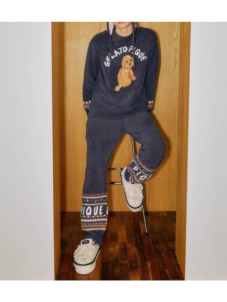 【ジェラートピケ オム/GELATO PIQUE HOMME / MEN】の【HOMME】 パウダーノルディックロングパンツ インテリア・キッズ・メンズ・レディースファッション・服の通販 founy(ファニー) 　ファッション　Fashion　メンズファッション　Fashion for Men　ボトムス　Bottoms　スマート　Smart, Elegant　セットアップ　Set-Up, Coordinated Outfit　パウダー　Powder, Soft Tone　フレンチ　French, French Style　ロング　Long, Long-Length　犬　Dog　NVY[089]|ID: prp329100004789180 ipo3291000000034901836