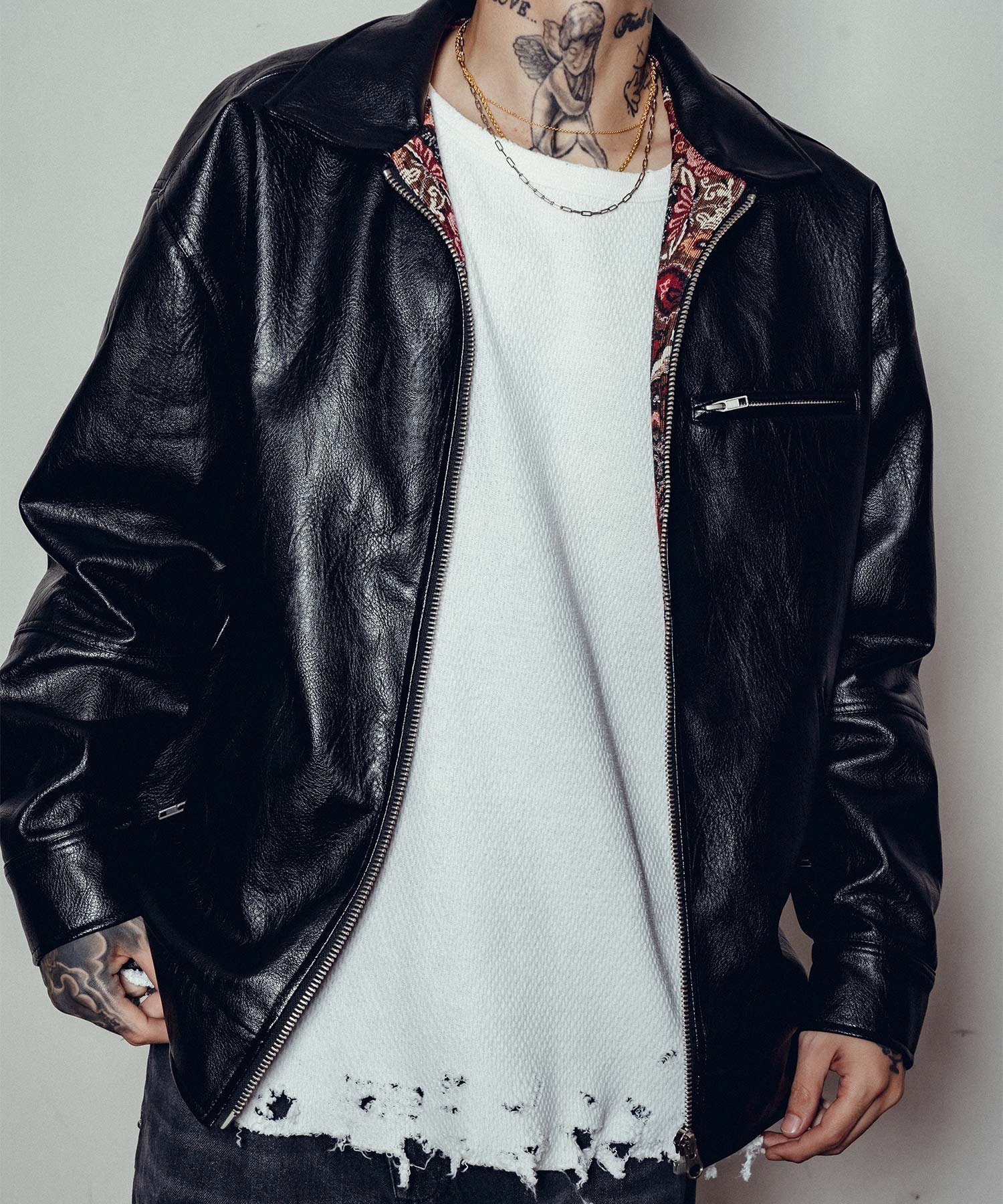 【サブサエティ/Subciety / MEN】のSingle riders jacket 人気、トレンドファッション・服の通販 founy(ファニー) 　ファッション　Fashion　メンズファッション　Fashion for Men　オレンジ　Orange　フェイクレザー　Faux Leather, PU Leather　ペイズリー　Paisley, Ethnic Pattern　リアル　Real, Realistic　再入荷　Restock / Back in Stock　 other-1|ID: prp329100004789253 ipo3291000000034984390