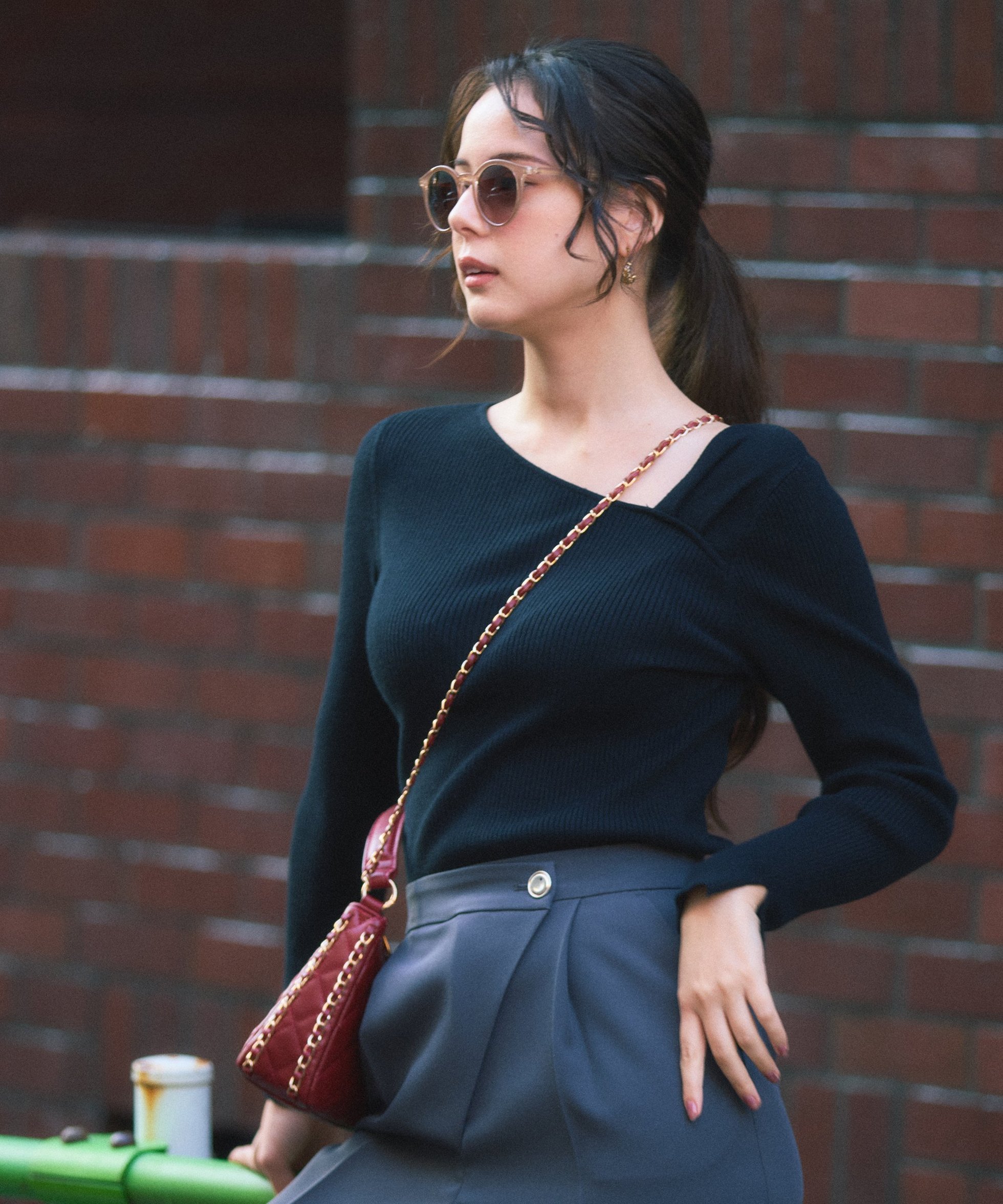 【プロポーション ボディドレッシング/PROPORTION BODY DRESSING】のアシメネックリブニット 25AW インテリア・キッズ・メンズ・レディースファッション・服の通販 founy(ファニー) 　ファッション　Fashion　レディースファッション　Fashion for Women　トップス・カットソー　Cut & Sew Tops　ニット　Knit Tops & Sweaters　2025年　2025　2025-2026秋冬・A/W　Autumn/Winter 2025–26 AW25–26　アシンメトリー　Asymmetrical Style　リブニット　Rib Knit, Ribbed Knit　ブラック|ID: prp329100004789256 ipo3291000000034870309