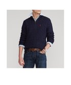 【ラルフローレン/RALPH LAUREN / MEN】のケーブルニット コットン クォータージップ セーター 人気、トレンドファッション・服の通販 founy(ファニー) ファッション Fashion メンズファッション Fashion for Men カフス Cuff Design セーター Sweater, Knitwear ハイネック High Neck, Mock Neck フィット Fit, Slim Fit モダン Modern, Contemporary リブニット Rib Knit, Ribbed Knit レギュラー Regular, Standard Fit 長袖 Long Sleeve, Full Sleeve thumbnail 400ブルー|ID: prp329100004789258 ipo3291000000034913775