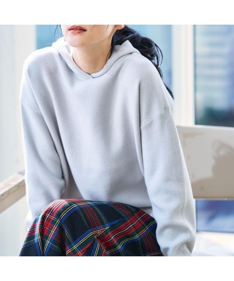 【デッサン/Dessin】の【洗える/体型カバー】ちょうどいいニットパーカ インテリア・キッズ・メンズ・レディースファッション・服の通販 founy(ファニー) 　ファッション　Fashion　レディースファッション　Fashion for Women　トップス・カットソー　Cut & Sew Tops　ニット　Knit Tops & Sweaters　レディースパーカー・カジュアルフーディー　Casual Hoodies & Sweatshirts　シンプル　Simple, Minimal　ジャカード／ジャガード　Jacquard, Woven Pattern　スウェット / スエット　Sweatshirt, Sweatwear　スマート　Smart, Elegant　スリット　Slit, Slit Detail　デニム　Denim, Jeans Material　パーカー　Hoodie, Parka　リラックス　Relax, Relaxed Fit　洗える　Machine Washable　グレージュ|ID: prp329100004789280 ipo3291000000034773855