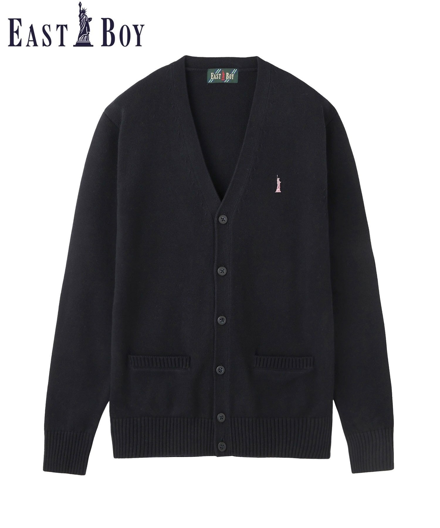 【イーストボーイ/EASTBOY】のカーディガン 綿 7G さくら女神 女子 制服 学生服 高校 入学 卒業式 インテリア・キッズ・メンズ・レディースファッション・服の通販 founy(ファニー) 　ファッション　Fashion　レディースファッション　Fashion for Women　トップス・カットソー　Cut & Sew Tops　カーディガン・羽織り　Layered Style Cardigans　インナー　Innerwear　カーディガン　Cardigan, Knitwear　長袖　Long Sleeve, Full Sleeve　ハーフ　Half, Half-Length　バランス　Balance, Style Balance　ポケット　Pocket, Pocket Detail　リボン　Ribbon, Bow　おすすめ　Recommended / Our Picks　入学式　Entrance Ceremony　卒業式　Graduation Ceremony　ネイビー|ID: prp329100004789288 ipo3291000000035172233