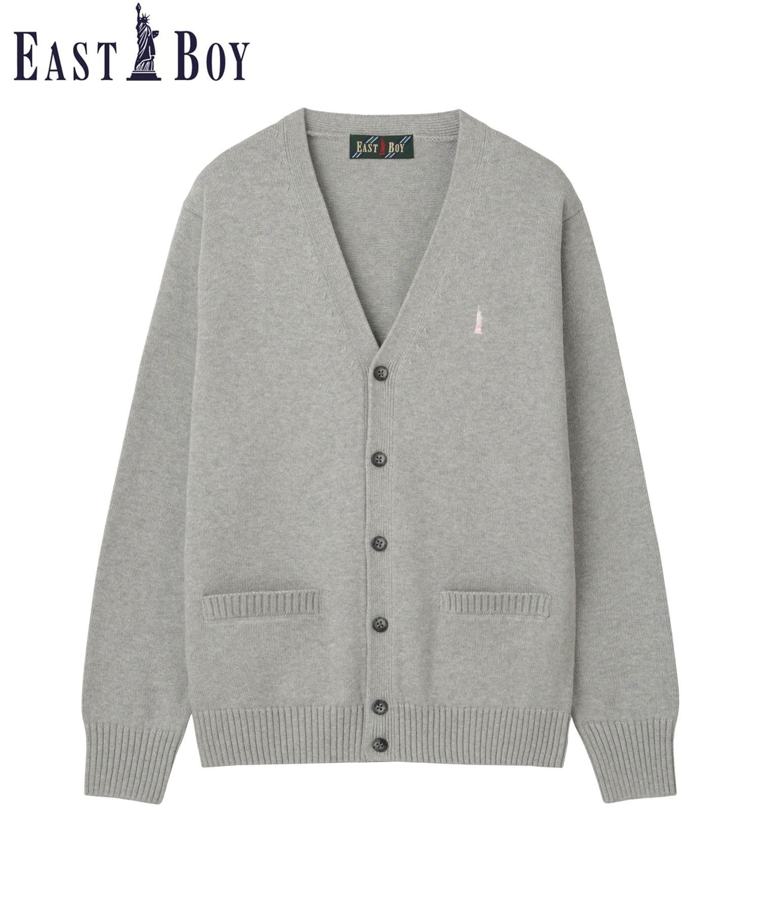 【イーストボーイ/EASTBOY】のカーディガン 綿 7G さくら女神 女子 制服 学生服 高校 入学 卒業式 インテリア・キッズ・メンズ・レディースファッション・服の通販 founy(ファニー) 　ファッション　Fashion　レディースファッション　Fashion for Women　トップス・カットソー　Cut & Sew Tops　カーディガン・羽織り　Layered Style Cardigans　インナー　Innerwear　カーディガン　Cardigan, Knitwear　長袖　Long Sleeve, Full Sleeve　ハーフ　Half, Half-Length　バランス　Balance, Style Balance　ポケット　Pocket, Pocket Detail　リボン　Ribbon, Bow　おすすめ　Recommended / Our Picks　入学式　Entrance Ceremony　卒業式　Graduation Ceremony　グレー|ID: prp329100004789288 ipo3291000000035172236