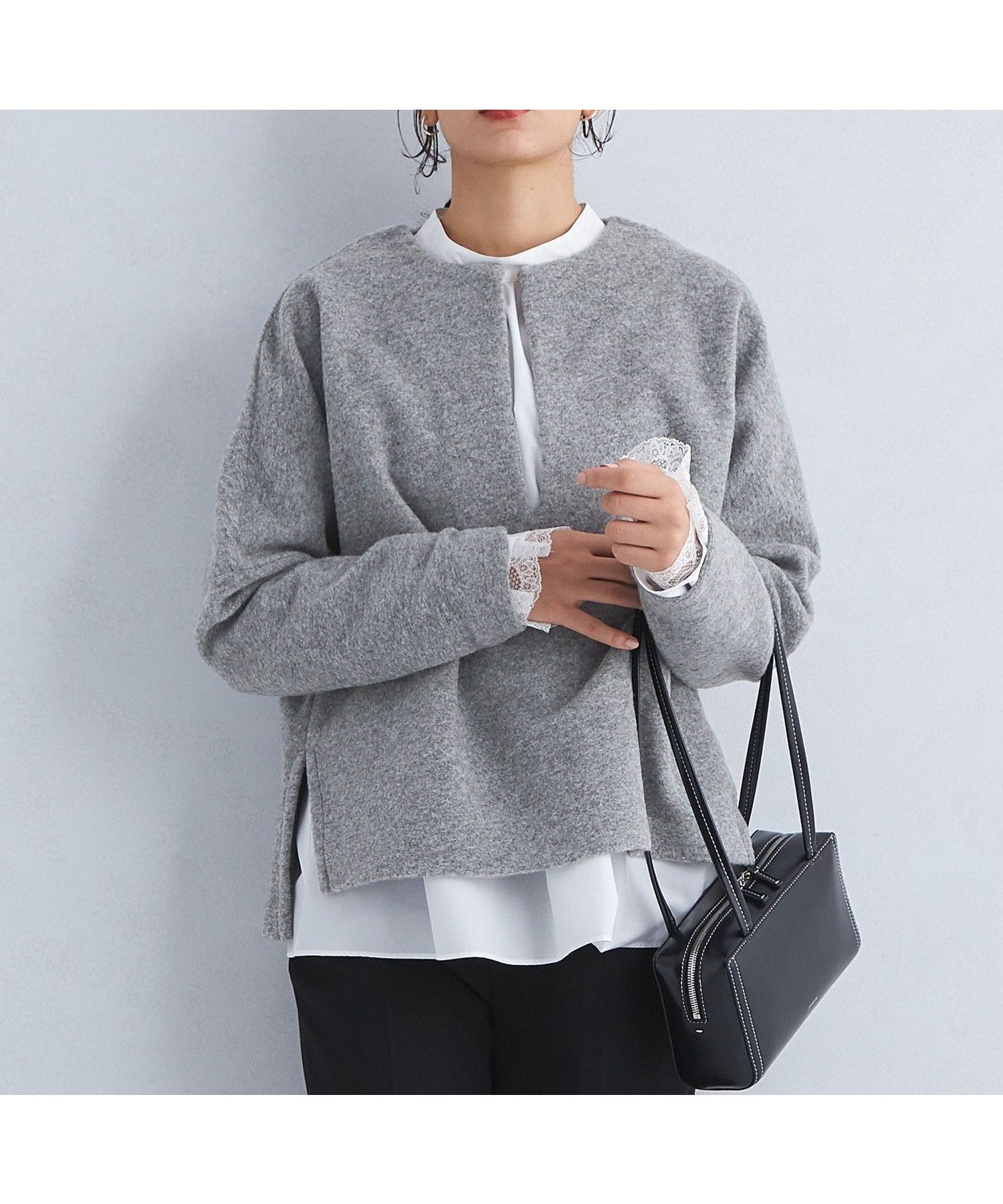 【ユナイテッドアローズ/UNITED ARROWS】のウーリー ブークレ プルオーバー カットソー 人気、トレンドファッション・服の通販 founy(ファニー) 　ファッション　Fashion　レディースファッション　Fashion for Women　トップス・カットソー　Cut & Sew Tops　カジュアルプルオーバー・ニットトップス　Pullovers & Knit Tops / Casual Pullovers　カットソー・ベーシックTシャツ　Cut-and-Sewn Tops / Stretch Tees & Basics　インナー　Innerwear　秋　Autumn　カットソー　Cut and Sewn Top　カーディガン　Cardigan, Knitwear　スリット　Slit, Slit Detail　デニム　Denim, Jeans Material　プリーツ　Pleats, Pleated　マニッシュ　Mannish, Boyish　冬　Winter / This Winter　A/W・秋冬　Autumn/Winter　アウトレット　Outlet / Clearance　 other-1|ID: prp329100004789759 ipo3291000000034758938