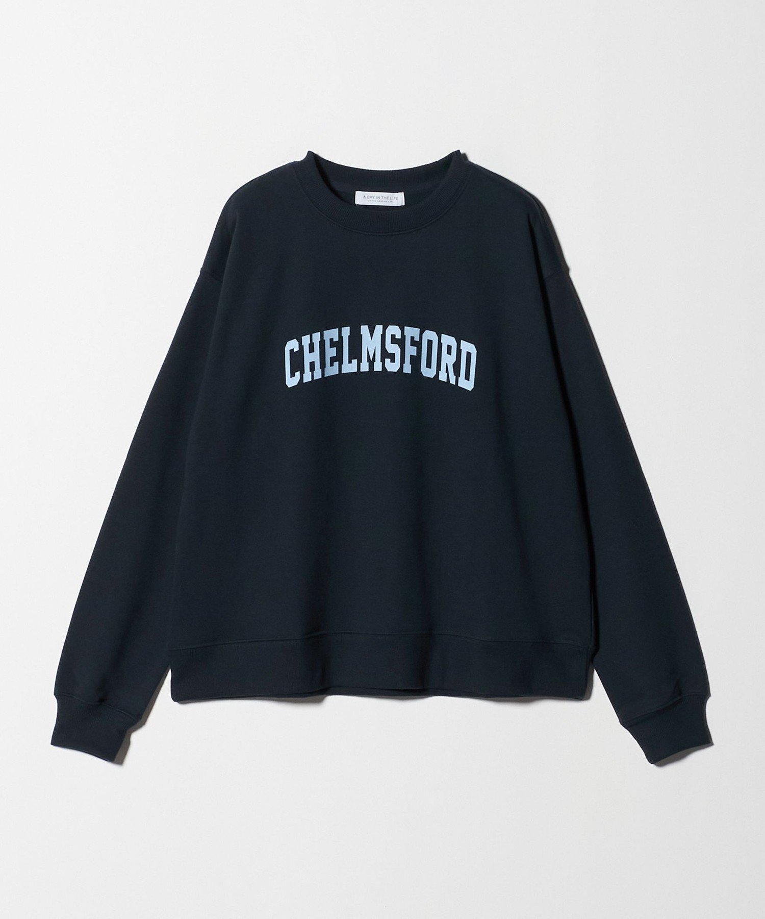 【ユナイテッドアローズ/UNITED ARROWS】のエアリー ロゴスウェット A DAY IN THE LIFE インテリア・キッズ・メンズ・レディースファッション・服の通販 founy(ファニー) 　ファッション　Fashion　レディースファッション　Fashion for Women　トップス・カットソー　Cut & Sew Tops　レディースパーカー・カジュアルフーディー　Casual Hoodies & Sweatshirts　スウェット・クルーネックトップス　Sweatshirts & Crewnecks / Relaxed Fit Sweat Tops　エアリー　Airy Texture　コーデュロイ　Corduroy, Cord Fabric　シンプル　Simple, Minimal　スウェット / スエット　Sweatshirt, Sweatwear　スポーティ　Sporty, Casual Athletic　チェック　Check, Plaid, Tartan　ツイード　Twill, Twill Weave　デニム　Denim, Jeans Material　定番　Standard, Basic Item　フォルム　Silhouette, Form　アウトレット　Outlet / Clearance　NAVY|ID: prp329100004789768 ipo3291000000034758976
