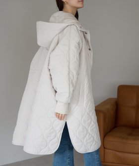 【プレフェリール/PREFERIR】のキルティングフード付きコート 人気、トレンドファッション・服の通販 founy(ファニー) ファッション Fashion レディースファッション Fashion for Women アウター Coat / Outerwear Collection コート・ロングコート・ピーコート Long Coats, Peacoats & More キルティング Quilted, Quilting ドローコード Drawcord, Drawstring Cord リブニット Rib Knit, Ribbed Knit リラックス Relax, Relaxed Fit ロング Long, Long-Length ワイド Wide, Wide Fit A/W・秋冬 Autumn/Winter |ID:prp329100004789769