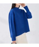 【アー ヴェー ヴェー/a.v.v】の【WEB限定】クロップドバックスリットニット ブルー|ID: prp329100004789772 ipo3291000000035098297