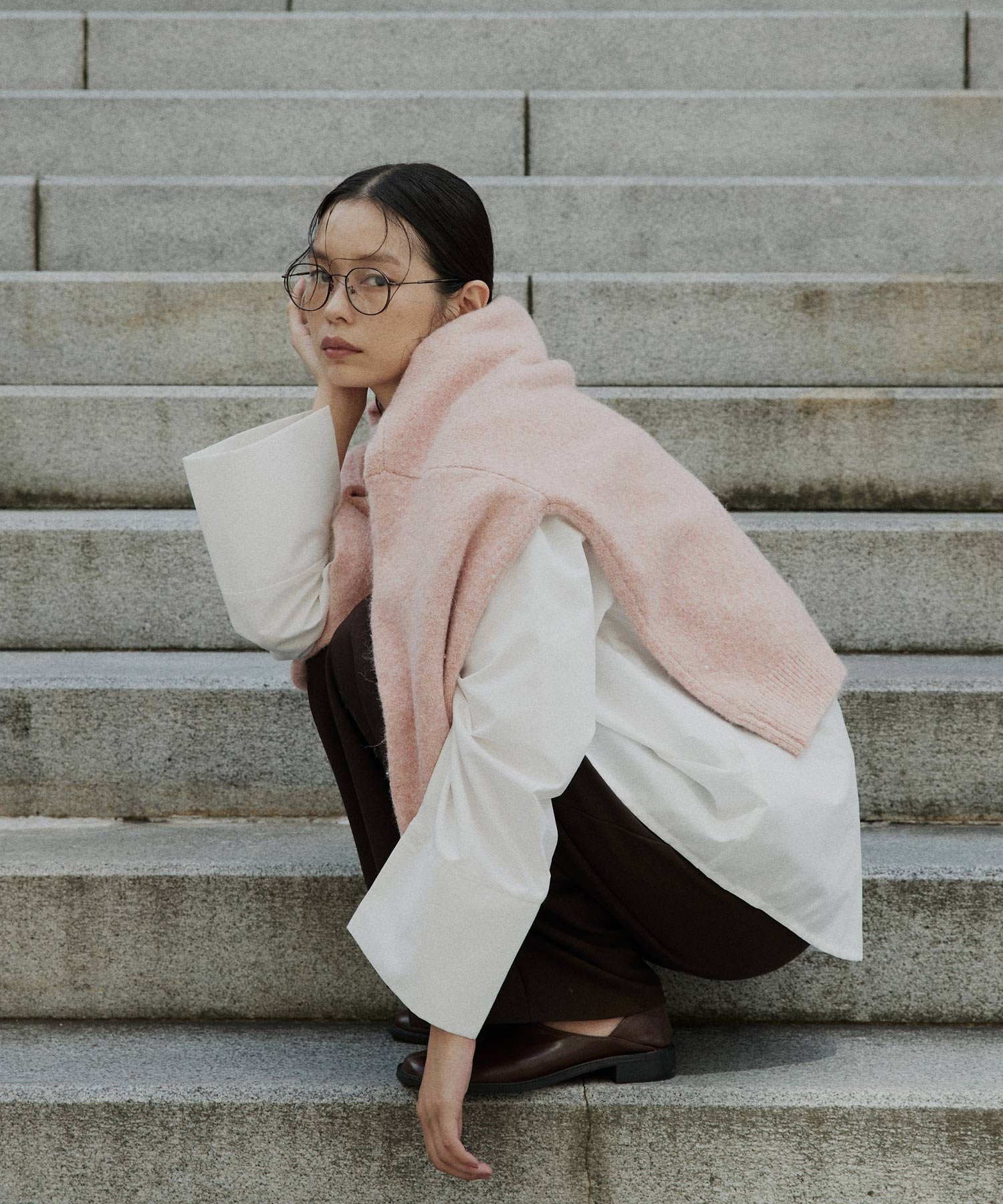 【ヘラム/hellam】のクルーネックカラーニットプルオーバー インテリア・キッズ・メンズ・レディースファッション・服の通販 founy(ファニー) 　ファッション　Fashion　レディースファッション　Fashion for Women　トップス・カットソー　Cut & Sew Tops　ニット　Knit Tops & Sweaters　カジュアルプルオーバー・ニットトップス　Pullovers & Knit Tops / Casual Pullovers　ピンク|ID: prp329100004789780 ipo3291000000035001753