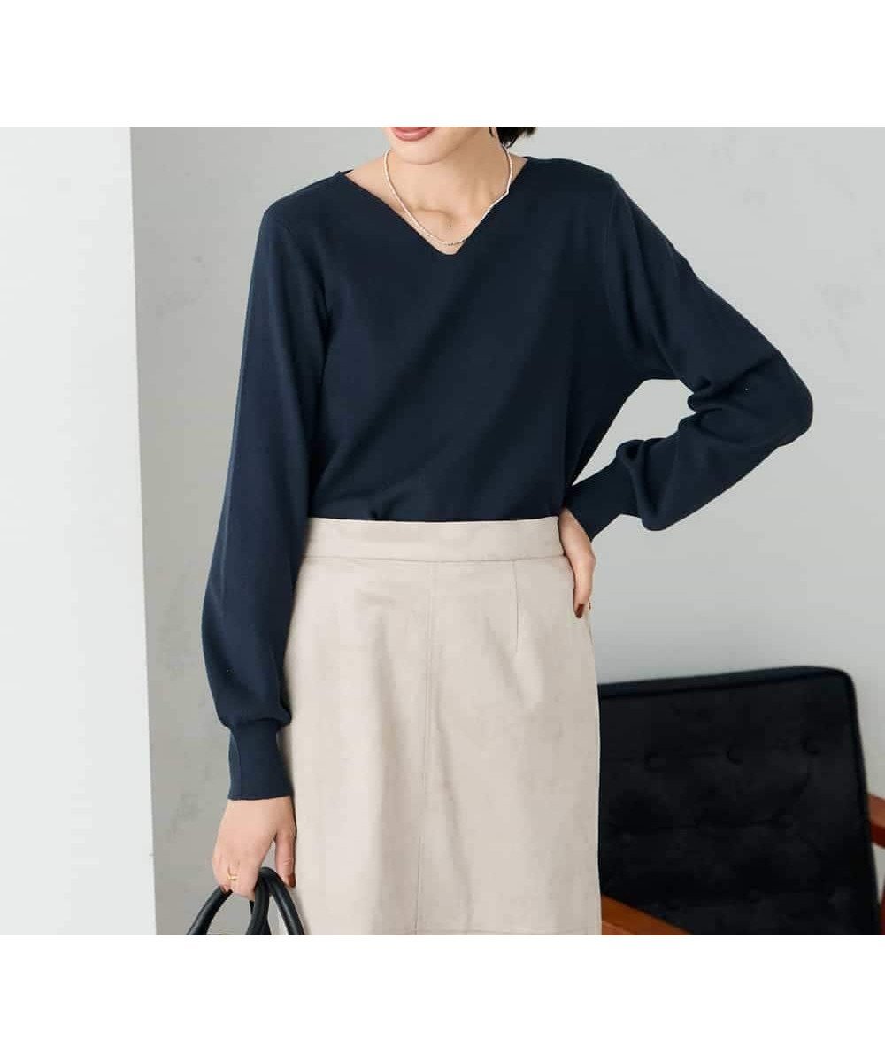 【アー ヴェー ヴェー/a.v.v】の【洗える】Vネック美ラクるパフスリーブニット【WEB限定】 インテリア・キッズ・メンズ・レディースファッション・服の通販 founy(ファニー) ファッション Fashion レディースファッション Fashion for Women トップス・カットソー Cut & Sew Tops ニット Knit Tops & Sweaters Vネックトップス V-Neck Tops / V-Cut Neckline Shirts インナー Innerwear 洗える Machine Washable カーディガン Cardigan, Knitwear ジャケット Jacket, Outerwear スリーブ Sleeve, Long Sleeve / Short Sleeve トレンド Trend, Trending Now 人気 Popular, Best Seller 長袖 Long Sleeve, Full Sleeve ボトム Bottoms, Lower Wear 再入荷 Restock / Back in Stock ビジネス 仕事 通勤 Business / Work / Commuting ネイビー|ID: prp329100004789787 ipo3291000000034759064