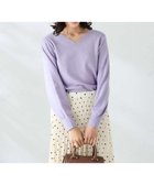 【アー ヴェー ヴェー/a.v.v】の【洗える】Vネック美ラクるパフスリーブニット【WEB限定】 ラベンダー|ID: prp329100004789787 ipo3291000000035263506