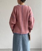 【エルビーシー/LBC】のステッチ配色畦ラインニットプルオーバー 人気、トレンドファッション・服の通販 founy(ファニー) ファッション Fashion レディースファッション Fashion for Women トップス・カットソー Cut & Sew Tops ニット Knit Tops & Sweaters カジュアルプルオーバー・ニットトップス Pullovers & Knit Tops / Casual Pullovers スリット Slit, Slit Detail デニム Denim, Jeans Material モックネック Mock Neck, Short Turtleneck 手編み Hand-Knitted, Handmade Knit 畦 Ribbed Knit thumbnail ピンク|ID: prp329100004789791 ipo3291000000034759085