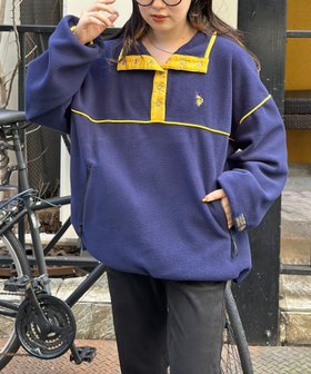 【シーピーシーエム/CPCM】の【U.S. POLO ASSN.】フリースプルオーバー 人気、トレンドファッション・服の通販 founy(ファニー) ファッション Fashion レディースファッション Fashion for Women トップス・カットソー Cut & Sew Tops カジュアルプルオーバー・ニットトップス Pullovers & Knit Tops / Casual Pullovers イタリア Italy 秋 Autumn 腕時計 Wristwatch コレクション Collection, Seasonal Line デニム Denim, Jeans Material ドローコード Drawcord, Drawstring Cord ポケット Pocket, Pocket Detail ミックス Mix, Mixed Style メンズ Men's, Menswear リラックス Relax, Relaxed Fit ロング Long, Long-Length |ID:prp329100004789813