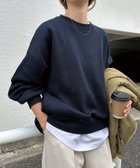 【アンドミー/andme】の裏起毛 ボリューム 長袖 スウェット トップス ネイビー|ID: prp329100004789817 ipo3291000000034759232