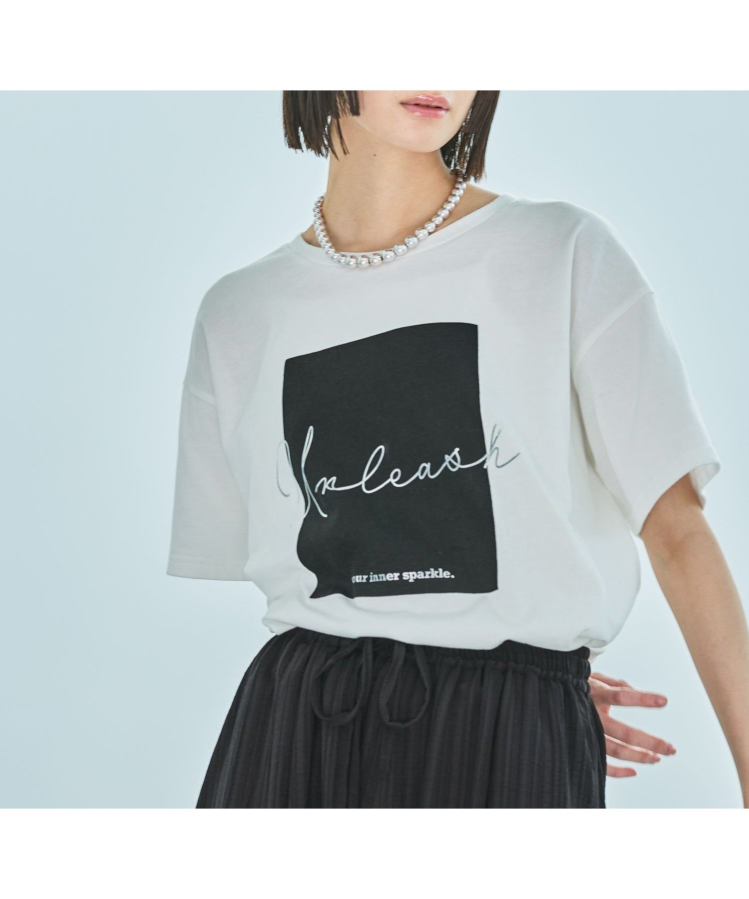 【ラコレ/LAKOLE】の箔プリントアソートロゴT インテリア・キッズ・メンズ・レディースファッション・服の通販 founy(ファニー) 　ファッション　Fashion　レディースファッション　Fashion for Women　おすすめ　Recommended / Our Picks　インナー　Innerwear　フロント　Front, Front Design　プリント　Print, Printed Pattern　ボトム　Bottoms, Lower Wear　羽織　Haori, Light Jacket　オフホワイト|ID: prp329100004789824 ipo3291000000034759261