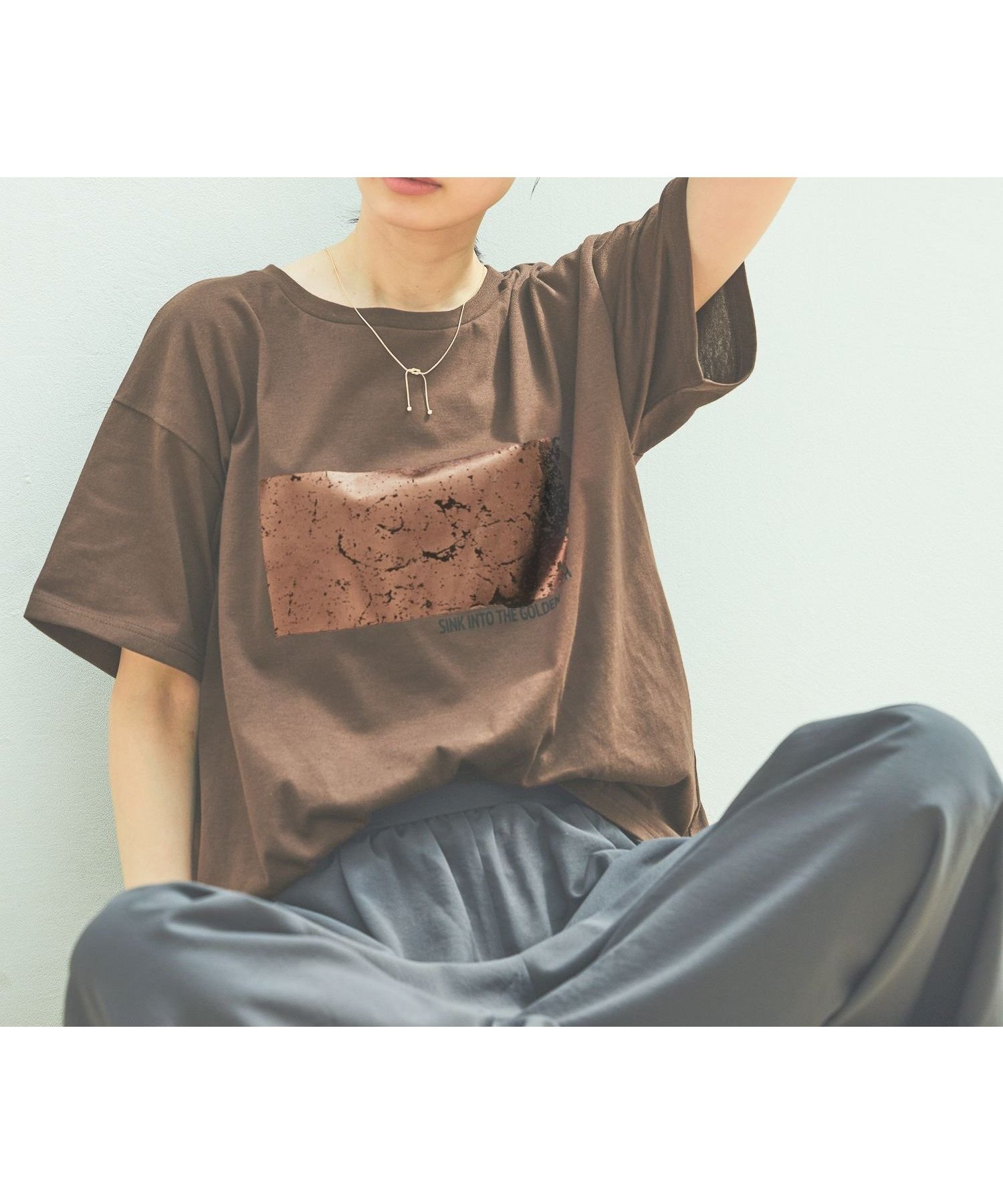 【ラコレ/LAKOLE】の箔プリントアソートロゴT インテリア・キッズ・メンズ・レディースファッション・服の通販 founy(ファニー) 　ファッション　Fashion　レディースファッション　Fashion for Women　おすすめ　Recommended / Our Picks　インナー　Innerwear　フロント　Front, Front Design　プリント　Print, Printed Pattern　ボトム　Bottoms, Lower Wear　羽織　Haori, Light Jacket　ブラウン|ID: prp329100004789824 ipo3291000000034759263