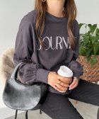 【アンドミー/andme】のフロッキー ロゴプリント ボリューム袖 長袖Tシャツ スミクロ|ID: prp329100004789875 ipo3291000000034759493