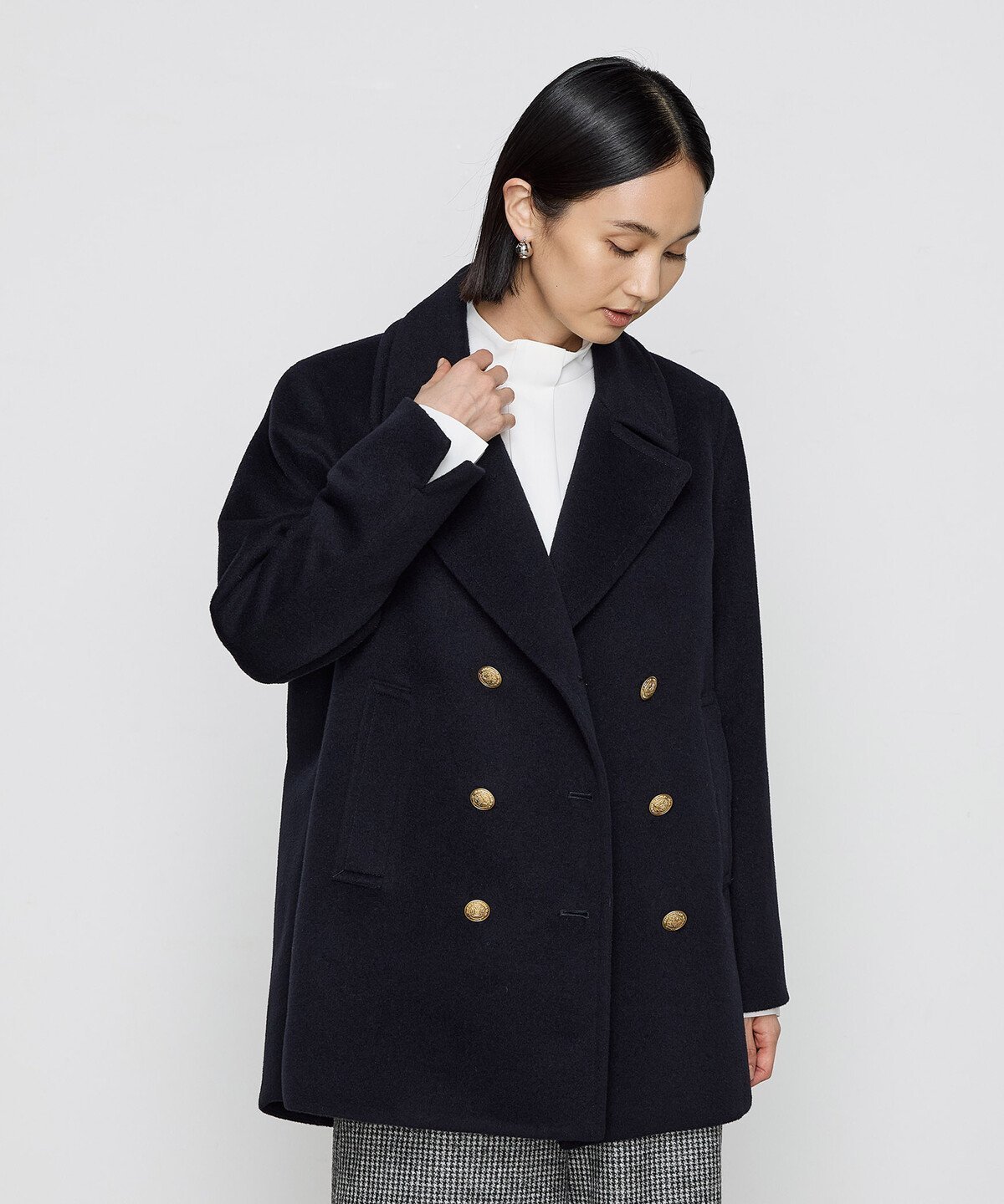 【コムサ/COMME CA】の【2WAY】アンゴラウール ピーコート インテリア・キッズ・メンズ・レディースファッション・服の通販 founy(ファニー) 　ファッション　Fashion　レディースファッション　Fashion for Women　アウター　Coat / Outerwear Collection　コート・ロングコート・ピーコート　Long Coats, Peacoats & More　アンゴラ　Angora Knitwear　ヴィンテージ　Vintage Style　スタイリッシュ　Stylish, Fashionable　ダブル　Double, Double-Breasted　定番　Standard, Basic Item　バランス　Balance, Style Balance　メタル　Metal, Metal Parts　09:ダークネイビー|ID: prp329100004789883 ipo3291000000034759533