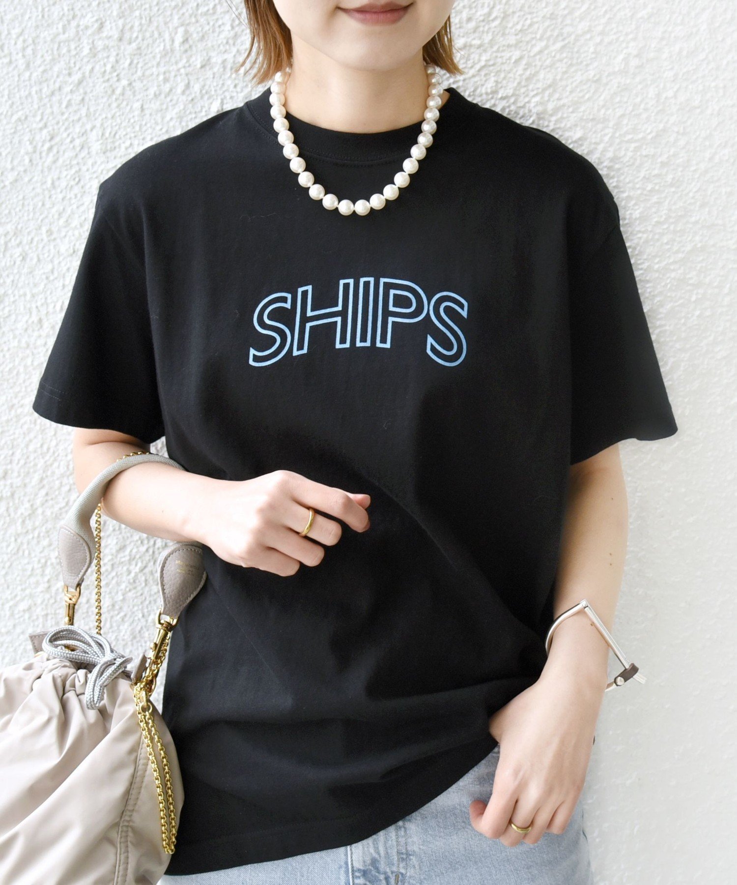 【シップス フォー ウィメン/SHIPS】の【WEB限定】 SHIPS ラウンド プリント ロゴ TEE インテリア・キッズ・メンズ・レディースファッション・服の通販 founy(ファニー) ファッション Fashion レディースファッション Fashion for Women インナー Innerwear カーディガン Cardigan, Knitwear シルバー Silver, Metallic Silver シンプル Simple, Minimal デニム Denim, Jeans Material プリント Print, Printed Pattern ベーシック Basic, Essential ラウンド Round, Round Neck リネン Linen, Linen Fabric おすすめ Recommended / Our Picks 夏 Summer 2025年 2025 2025春夏・S/S Spring/Summer 2025 SS25 ブラック|ID: prp329100004789923 ipo3291000000034759719