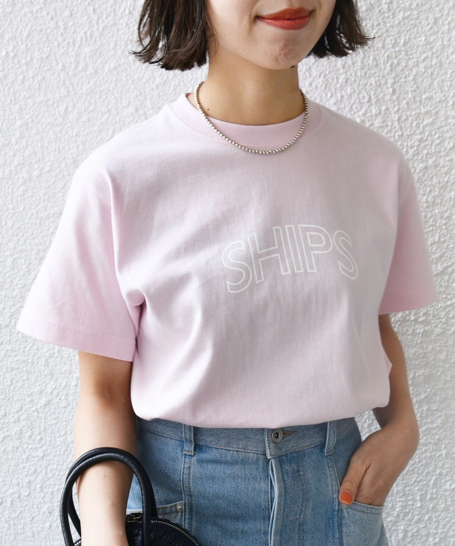 【シップス フォー ウィメン/SHIPS】の【WEB限定】 SHIPS ラウンド プリント ロゴ TEE インテリア・キッズ・メンズ・レディースファッション・服の通販 founy(ファニー) ファッション Fashion レディースファッション Fashion for Women インナー Innerwear カーディガン Cardigan, Knitwear シルバー Silver, Metallic Silver シンプル Simple, Minimal デニム Denim, Jeans Material プリント Print, Printed Pattern ベーシック Basic, Essential ラウンド Round, Round Neck リネン Linen, Linen Fabric おすすめ Recommended / Our Picks 夏 Summer 2025年 2025 2025春夏・S/S Spring/Summer 2025 SS25 ピンク|ID: prp329100004789923 ipo3291000000034759720