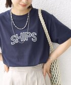 【シップス フォー ウィメン/SHIPS】の【WEB限定】 SHIPS ラウンド プリント ロゴ TEE ネイビー|ID: prp329100004789923 ipo3291000000034759724