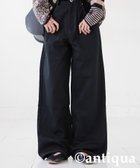【アンティカ/antiqua】のantiqua アンティカ ワイド デニム レディース ボトムス パンツ PL-00009 人気、トレンドファッション・服の通販 founy(ファニー) ファッション Fashion レディースファッション Fashion for Women パンツ Pants & Trousers ストレート Straight, Straight Cut ツイル Twist, Twisted Detail デニム Denim, Jeans Material 定番 Standard, Basic Item パッチ Patch, Appliqué フィット Fit, Slim Fit フロント Front, Front Design ポケット Pocket, Pocket Detail ルーズ Loose, Oversized ワイド Wide, Wide Fit thumbnail 05 ブラック|ID: prp329100004789933 ipo3291000000034986193