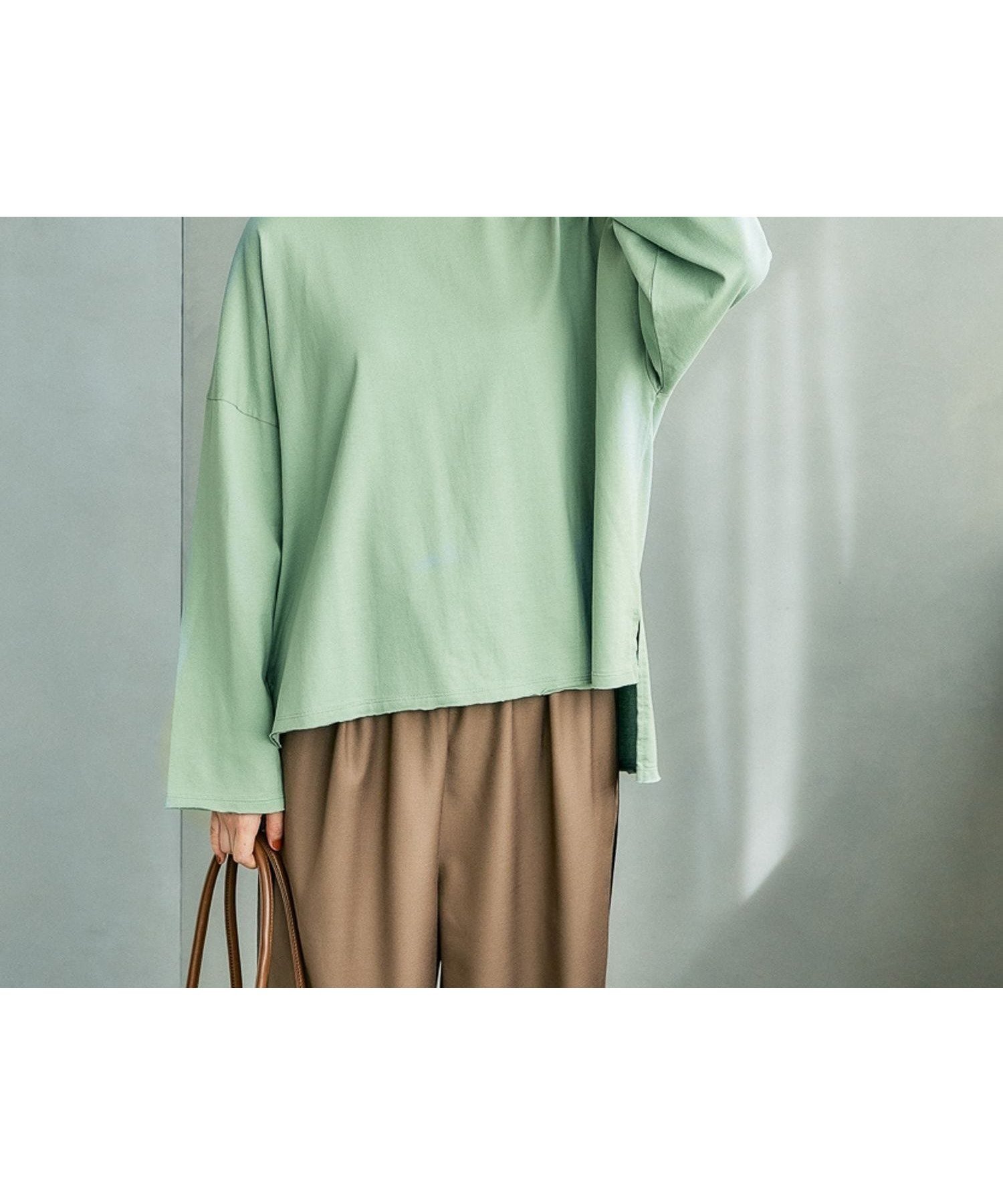 【スタディオ クリップ/studio CLIP】の【一部店舗先行発売】オーガニックコットンワイドプルオーバー インテリア・キッズ・メンズ・レディースファッション・服の通販 founy(ファニー) ファッション Fashion レディースファッション Fashion for Women トップス・カットソー Cut & Sew Tops カジュアルプルオーバー・ニットトップス Pullovers & Knit Tops / Casual Pullovers おすすめ Recommended / Our Picks シンプル Simple, Minimal スカーチョ Skacho, Skirt-Pants ベーシック Basic, Essential ヴィンテージ Vintage Style 冬 Winter / This Winter 秋 Autumn ライトグリーン72|ID: prp329100004789963 ipo3291000000035131195