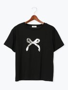 【テチチ/Te chichi】の【接触冷感】箔リボンモチーフTシャツ ブラック|ID: prp329100004789981 ipo3291000000034760008