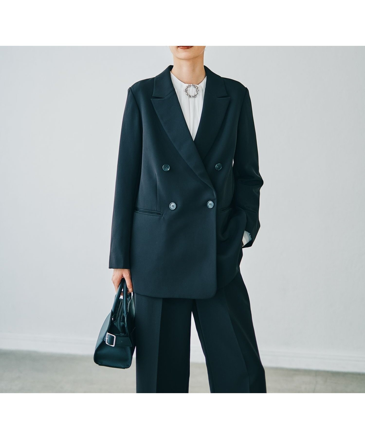 【レプシィム ローリーズファーム/LEPSIM LOWRYS FARM】の【入卒式/セレモニー】Wクロスダブルジャケット インテリア・キッズ・メンズ・レディースファッション・服の通販 founy(ファニー) 　ファッション　Fashion　レディースファッション　Fashion for Women　アウター　Coat / Outerwear Collection　レディースジャケット・軽アウター　Jackets　おすすめ　Recommended / Our Picks　オケージョン　Occasion Wear　ジャケット　Jacket, Outerwear　セットアップ　Set-Up, Coordinated Outfit　セレモニー　Ceremony　ダブル　Double, Double-Breasted　フォーマル　Formal, Dressy　ワイド　Wide, Wide Fit　ビジネス 仕事 通勤　Business / Work / Commuting　入学式　Entrance Ceremony　卒業式　Graduation Ceremony　洗える　Machine Washable　結婚式　Wedding　ブラック09|ID: prp329100004789992 ipo3291000000035141638