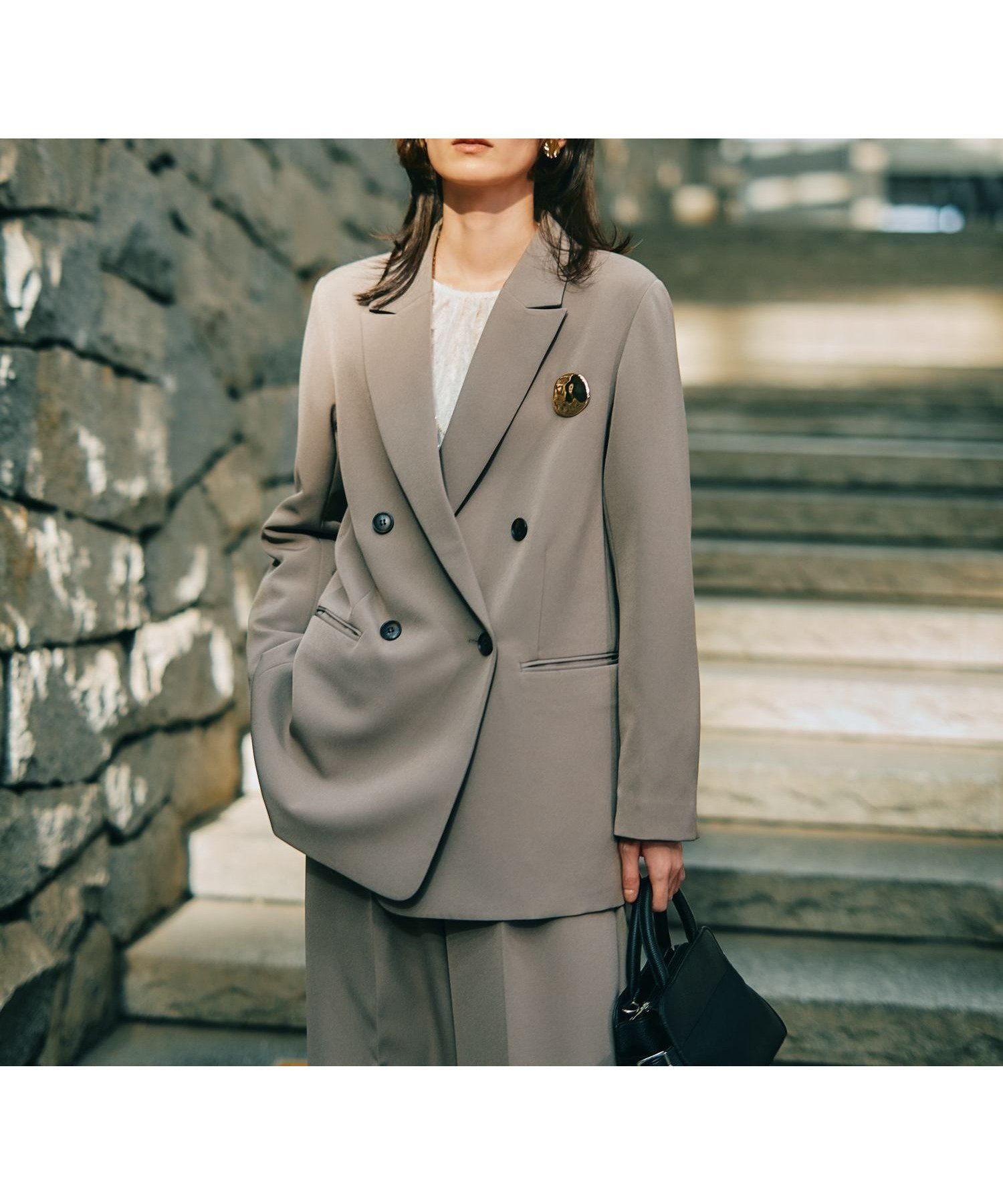 【レプシィム ローリーズファーム/LEPSIM LOWRYS FARM】の【入卒式/セレモニー】Wクロスダブルジャケット インテリア・キッズ・メンズ・レディースファッション・服の通販 founy(ファニー) 　ファッション　Fashion　レディースファッション　Fashion for Women　アウター　Coat / Outerwear Collection　レディースジャケット・軽アウター　Jackets　おすすめ　Recommended / Our Picks　オケージョン　Occasion Wear　ジャケット　Jacket, Outerwear　セットアップ　Set-Up, Coordinated Outfit　セレモニー　Ceremony　ダブル　Double, Double-Breasted　フォーマル　Formal, Dressy　ワイド　Wide, Wide Fit　ビジネス 仕事 通勤　Business / Work / Commuting　入学式　Entrance Ceremony　卒業式　Graduation Ceremony　洗える　Machine Washable　結婚式　Wedding　モカーキ70|ID: prp329100004789992 ipo3291000000035141639