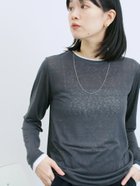 【サマンサモスモス/Samansa Mos2】のレイヤード風ロンT チャコールグレー|ID: prp329100004789997 ipo3291000000034760071