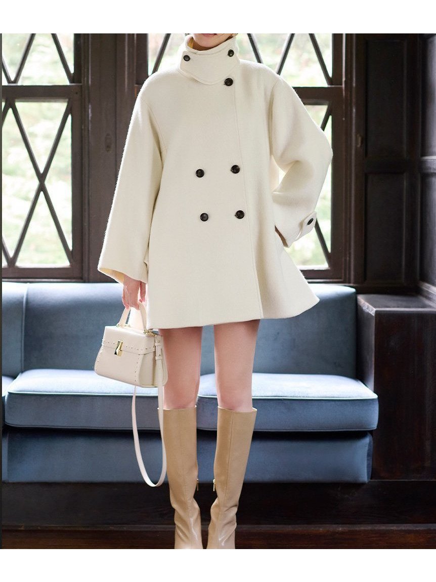 【セルフォード/CELFORD】のAラインウールミドルコート インテリア・キッズ・メンズ・レディースファッション・服の通販 founy(ファニー) 　ファッション　Fashion　レディースファッション　Fashion for Women　アウター　Coat / Outerwear Collection　コート・ロングコート・ピーコート　Long Coats, Peacoats & More　エレガント 上品　Elegant　スマート　Smart, Elegant　フレア　Flare, Flared　リラックス　Relax, Relaxed Fit　IVR[003]|ID: prp329100004790019 ipo3291000000034760153