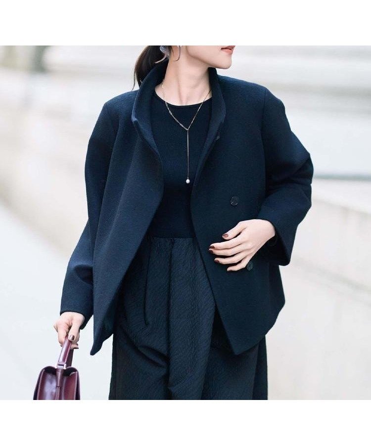 【アンタイトル/UNTITLED】の【着回しが効く/オンオフアウター】ウールショートコート インテリア・キッズ・メンズ・レディースファッション・服の通販 founy(ファニー) 　ファッション　Fashion　レディースファッション　Fashion for Women　アウター　Coat / Outerwear Collection　コート・ロングコート・ピーコート　Long Coats, Peacoats & More　ウォーム　Warm Fabric　クロップド　Cropped, Short Length　ショート　Short, Short Length　スマート　Smart, Elegant　バランス　Balance, Style Balance　ポケット　Pocket, Pocket Detail　ブラック|ID: prp329100004790031 ipo3291000000034935840