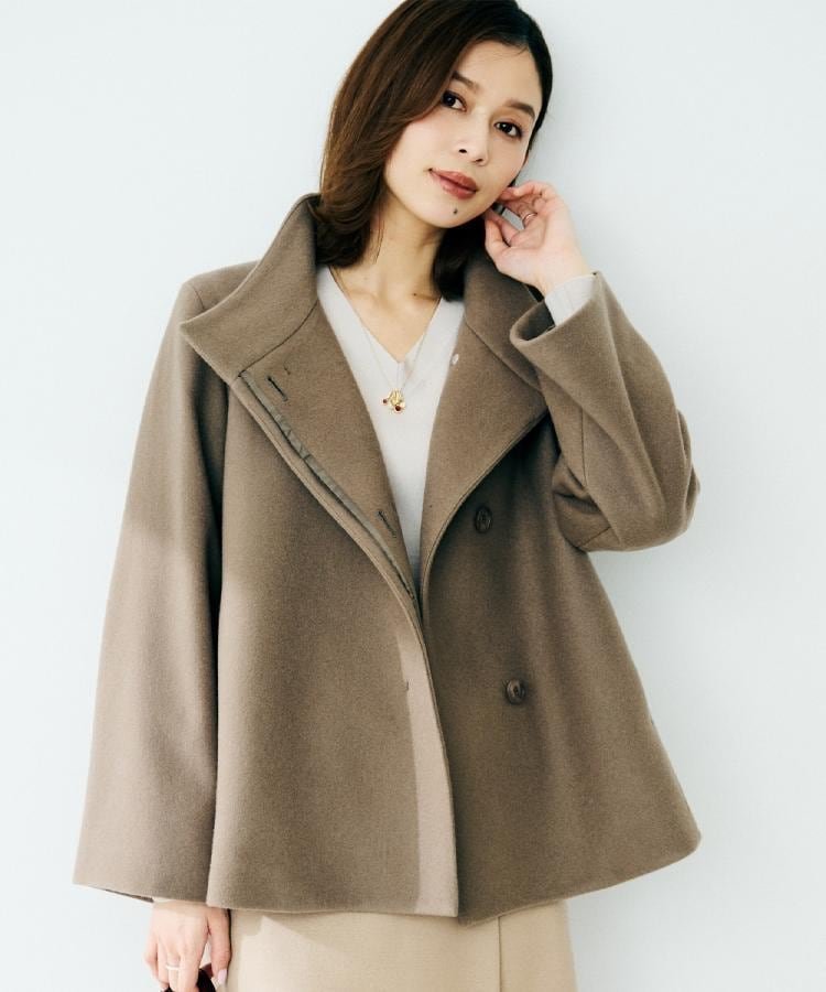 【アンタイトル/UNTITLED】の【着回しが効く/オンオフアウター】ウールショートコート インテリア・キッズ・メンズ・レディースファッション・服の通販 founy(ファニー) 　ファッション　Fashion　レディースファッション　Fashion for Women　アウター　Coat / Outerwear Collection　コート・ロングコート・ピーコート　Long Coats, Peacoats & More　ウォーム　Warm Fabric　クロップド　Cropped, Short Length　ショート　Short, Short Length　スマート　Smart, Elegant　バランス　Balance, Style Balance　ポケット　Pocket, Pocket Detail　ブラウン|ID: prp329100004790031 ipo3291000000035646225