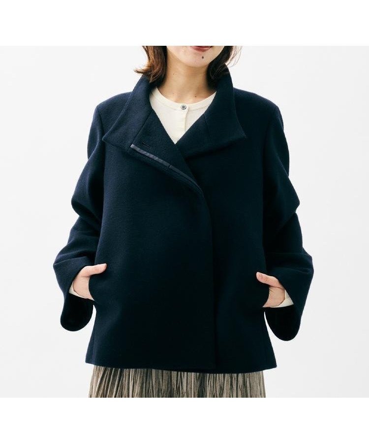 【アンタイトル/UNTITLED】の【着回しが効く/オンオフアウター】ウールショートコート インテリア・キッズ・メンズ・レディースファッション・服の通販 founy(ファニー) 　ファッション　Fashion　レディースファッション　Fashion for Women　アウター　Coat / Outerwear Collection　コート・ロングコート・ピーコート　Long Coats, Peacoats & More　ウォーム　Warm Fabric　クロップド　Cropped, Short Length　ショート　Short, Short Length　スマート　Smart, Elegant　バランス　Balance, Style Balance　ポケット　Pocket, Pocket Detail　ネイビー|ID: prp329100004790031 ipo3291000000035646230