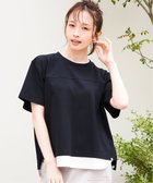 【イッカ/ikka】のコットンUSA袖刺繍レイヤーTシャツ ネイビーブルー|ID: prp329100004790035 ipo3291000000035222934