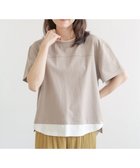 【イッカ/ikka】のコットンUSA袖刺繍レイヤーTシャツ ベージュ|ID: prp329100004790035 ipo3291000000035222937