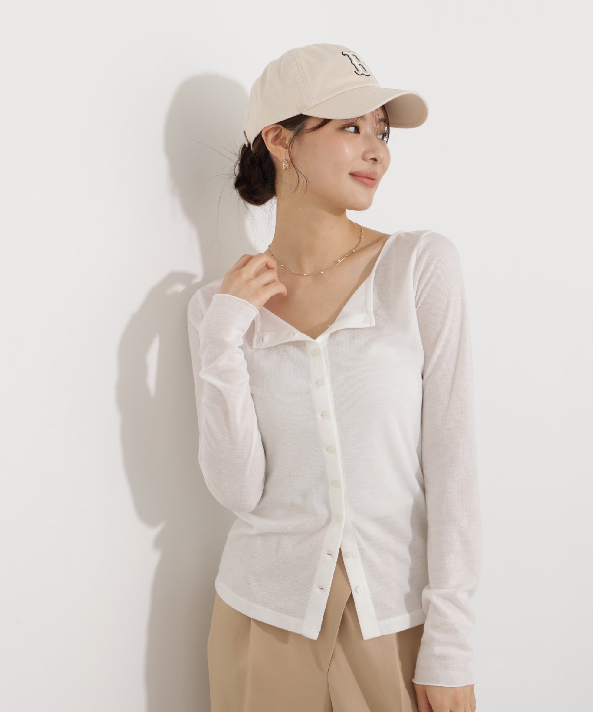 【プロポーション ボディドレッシング/PROPORTION BODY DRESSING】のa/mie シアーカットソー 26SS インテリア・キッズ・メンズ・レディースファッション・服の通販 founy(ファニー) 　ファッション　Fashion　レディースファッション　Fashion for Women　トップス・カットソー　Cut & Sew Tops　カットソー・ベーシックTシャツ　Cut-and-Sewn Tops / Stretch Tees & Basics　2026年　2026　カットソー　Cut and Sewn Top　デコルテ　Décolleté, Neckline　ホワイト|ID: prp329100004790045 ipo3291000000035182240