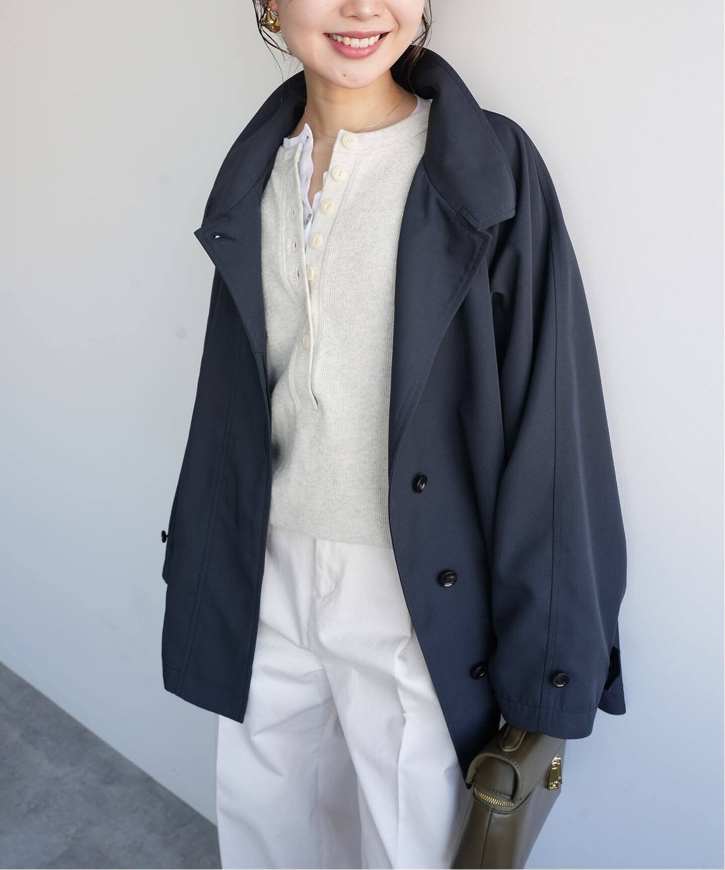 【スローブ イエナ/SLOBE IENA】の《WEB限定/追加2 》撥水テントラインコート インテリア・キッズ・メンズ・レディースファッション・服の通販 founy(ファニー) 　ファッション　Fashion　レディースファッション　Fashion for Women　アウター　Coat / Outerwear Collection　コート・ロングコート・ピーコート　Long Coats, Peacoats & More　クラシック　Classic, Timeless Style　スタンド　Stand Collar, Upright Stand　ツイル　Twist, Twisted Detail　デニム　Denim, Jeans Material　トレンド　Trend, Trending Now　人気　Popular, Best Seller　フロント　Front, Front Design　ポンチョ　Poncho, Cape Style　ミドル　Middle Length, Mid Height　おすすめ　Recommended / Our Picks　2026年　2026　ネイビー|ID: prp329100004790073 ipo3291000000034760347