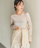 【プラージュ/Plage】のloose fit nuance long Tシャツ 人気、トレンドファッション・服の通販 founy(ファニー) ファッション Fashion レディースファッション Fashion for Women トップス・カットソー Cut & Sew Tops シャツ・ブラウス・オフィスカジュアル Elegant Blouses & Button-Ups ロングTシャツ・Tシャツ Longline T-Shirts & Tees おすすめ Recommended / Our Picks スリーブ Sleeve, Long Sleeve / Short Sleeve ロング Long, Long-Length エレガント 上品 Elegant thumbnail ナチュラル|ID: prp329100004790075 ipo3291000000035140983