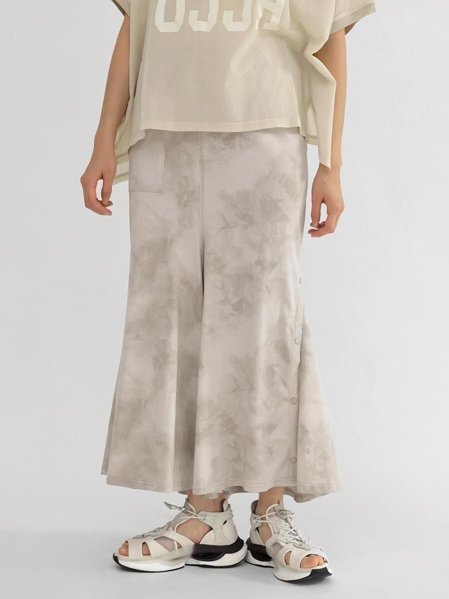 【ラシュッド/LASUD】のタイダイ柄マーメイドスカート インテリア・キッズ・メンズ・レディースファッション・服の通販 founy(ファニー) ファッション Fashion レディースファッション Fashion for Women スカート Skirts カットソー Cut and Sewn Top スリット Slit, Slit Detail フィット Fit, Slim Fit マーメイド Mermaid, Fishtail Silhouette ベージュ|ID: prp329100004790103 ipo3291000000034760453