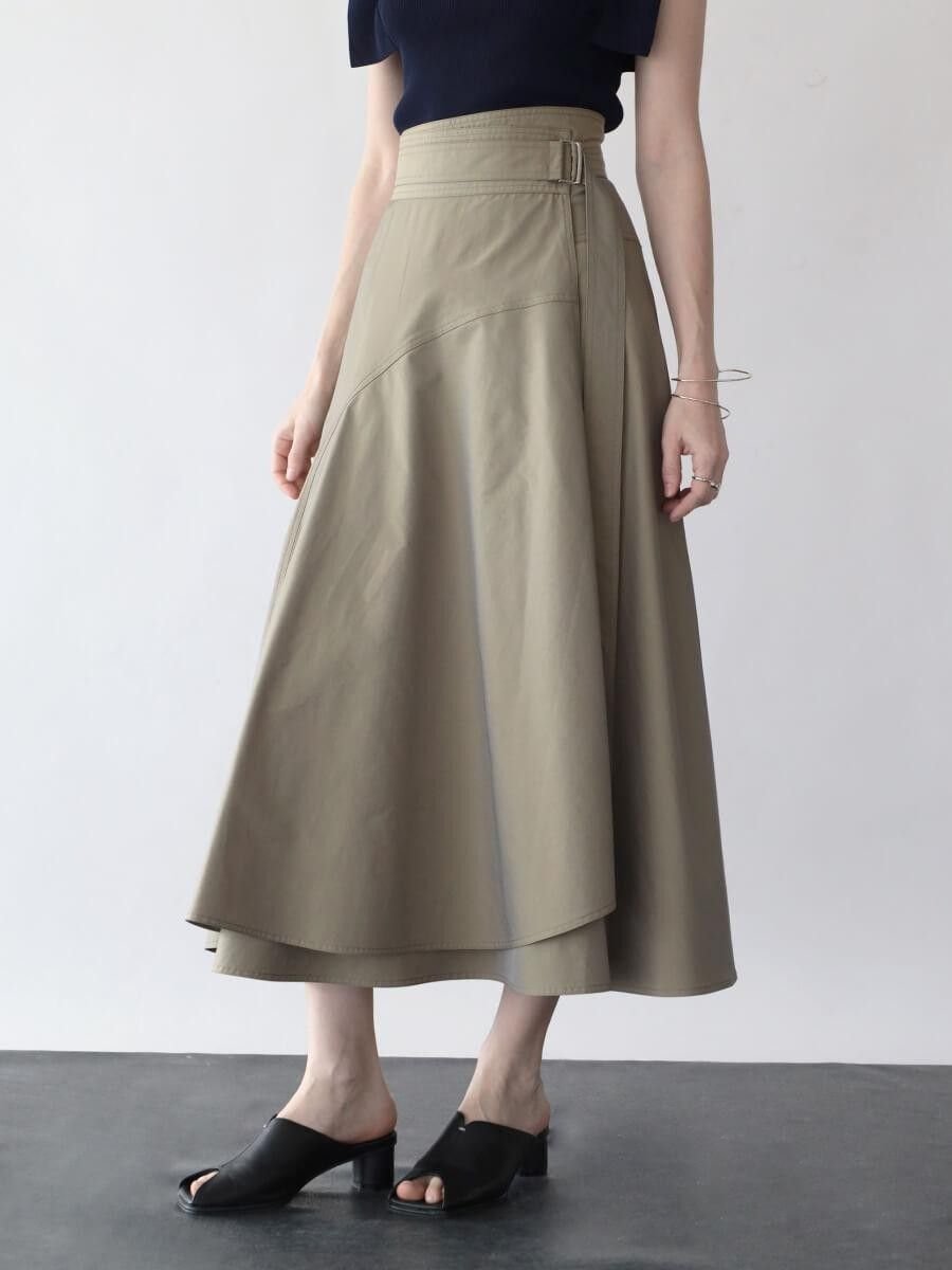 【ラシュッド/LASUD】のラップフレアスカート インテリア・キッズ・メンズ・レディースファッション・服の通販 founy(ファニー) 　ファッション　Fashion　レディースファッション　Fashion for Women　スカート　Skirts　Aライン・フレアスカート　A-Line & Flared Skirts　アシンメトリー　Asymmetrical Style　シンプル　Simple, Minimal　なめらか　Smooth, Silky Texture　人気　Popular, Best Seller　フレア　Flare, Flared　ラップ　Wrap, Wrap Design　ランダム　Random, Irregular　ロング　Long, Long-Length　エレガント 上品　Elegant　サンドベージュ|ID: prp329100004790108 ipo3291000000034947232