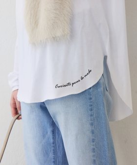 【リヴドロワ/RIVE DROITE】のヘムシシュウロンTee 人気、トレンドファッション・服の通販 founy(ファニー) ファッション Fashion レディースファッション Fashion for Women トップス・カットソー Cut & Sew Tops ロングTシャツ・Tシャツ Longline T-Shirts & Tees インナー Innerwear カットソー Cut and Sewn Top ショルダー Shoulder, Shoulder Strap シンプル Simple, Minimal チュニック Tunic, Long Top ドロップ Drop Shoulder, Dropped Style なめらか Smooth, Silky Texture ワンポイント One Point, Statement Accent 再入荷 Restock / Back in Stock おすすめ Recommended / Our Picks |ID:prp329100004790130
