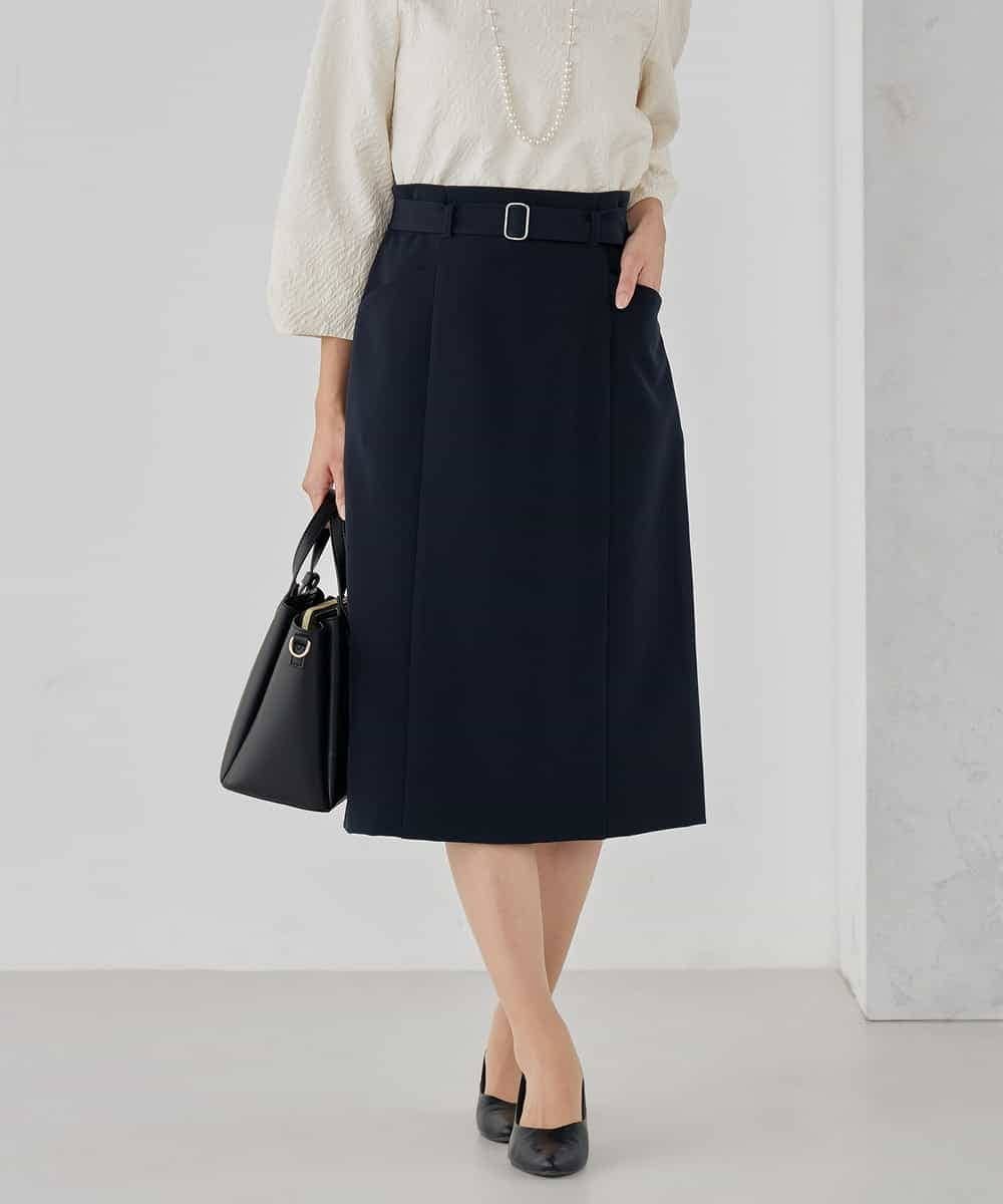【アー ヴェー ヴェー/a.v.v】の【洗える/ストレッチ/セットアップ対応】ダブルクロスタイトスカート インテリア・キッズ・メンズ・レディースファッション・服の通販 founy(ファニー) 　ファッション　Fashion　レディースファッション　Fashion for Women　セットアップ　Matching Sets　スカート・ミニ/ミディ/マキシ　Skirts / Mini, Midi & Maxi Skirts　春　Spring　洗える　Machine Washable　秋　Autumn　シンプル　Simple, Minimal　ジャケット　Jacket, Outerwear　ストレッチ　Stretch, Stretchy Fabric　セットアップ　Set-Up, Coordinated Outfit　タイトスカート　Pencil Skirt, Tight Skirt　ダブル　Double, Double-Breasted　人気　Popular, Best Seller　フォーマル　Formal, Dressy　冬　Winter / This Winter　再入荷　Restock / Back in Stock　おすすめ　Recommended / Our Picks　夏　Summer　エレガント 上品　Elegant　セレモニー　Ceremony　入学式　Entrance Ceremony　卒業式　Graduation Ceremony　ビジネス 仕事 通勤　Business / Work / Commuting　ネイビー|ID: prp329100004790146 ipo3291000000035244569