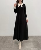 【ジュノア/JUNOAH】のCENEA バイカラーリボンニットワンピース ブラック|ID: prp329100004790157 ipo3291000000034917299