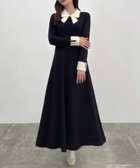 【ジュノア/JUNOAH】のCENEA バイカラーリボンニットワンピース ネイビー|ID: prp329100004790157 ipo3291000000034917308