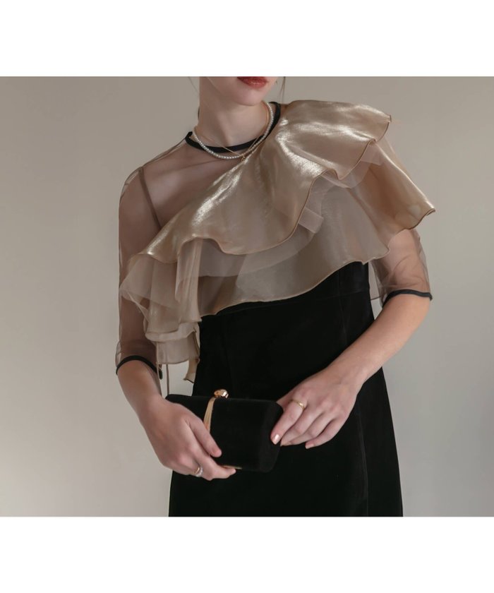 【レジャ/Leja】のLEJA-アシンメトリーティアードフリル3WAYベロアIラインワンピースドレス インテリア・キッズ・メンズ・レディースファッション・服の通販 founy(ファニー) https://founy.com/ ファッション Fashion レディースファッション Fashion for Women ワンピース Dresses フォーマル・パーティードレス・結婚式用ドレス Elegant & Casual Dresses アシンメトリー Asymmetrical Style エレガント 上品 Elegant オケージョン Occasion Wear オーガンジー Organza Fabric ショルダー Shoulder, Shoulder Strap スリット Slit, Slit Detail チュール Tulip, Tulip Motif ドレス Dress, One-Piece バランス Balance, Style Balance フォーマル Formal, Dressy フリル Frill, Ruffle ベロア Velour, Soft Velvet マーメイド Mermaid, Fishtail Silhouette A/W・秋冬 Autumn/Winter 結婚式 Wedding 披露宴 Wedding Reception 二次会 After Party |ID: prp329100004790180 ipo3291000000035090997