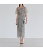 【レジャ/Leja】のLEJA-アシンメトリーシアー花柄ワンピースドレス 結婚式 レディース GRAY|ID: prp329100004790184 ipo3291000000035170052